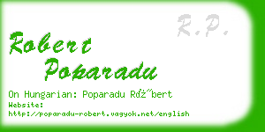 robert poparadu business card